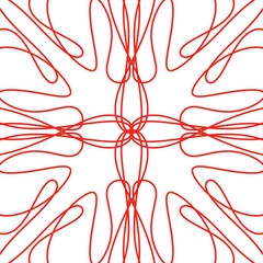 Red Doodle Lines Background