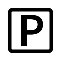 Simple parking lot guide sign. Vector.