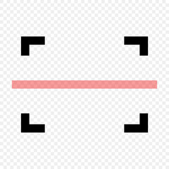 Fototapeta premium Scan icon isolated on transparent background. Vector.