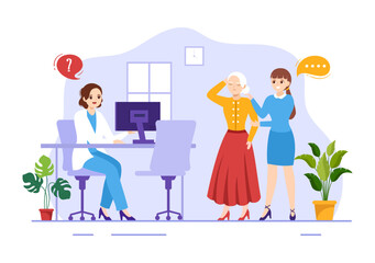 Anamnesis System Vector Illustration for Information About the Disease and Healthcare Database in Flat Cartoon Hand Drawn Landing Page Templates