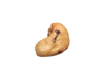 One cashew nut image, isolated on the transparent background. commercial stock photo.