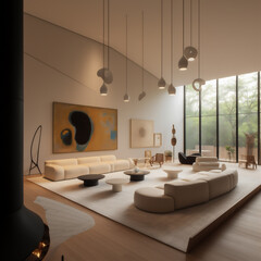 modern minimalist living room interior