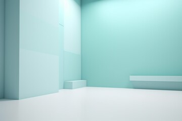 mockup indoor minimal studio interior wall light room background modern floor abstract. Generative AI.