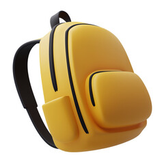 Yellow Backpack, Back to school and education concept. © Kannapat