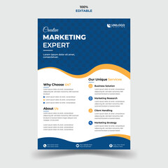 Obraz premium Modern and creative Corporate business flyer template design.