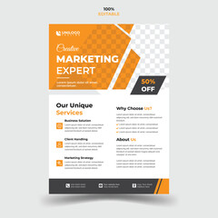 Modern and creative Corporate business flyer template design.