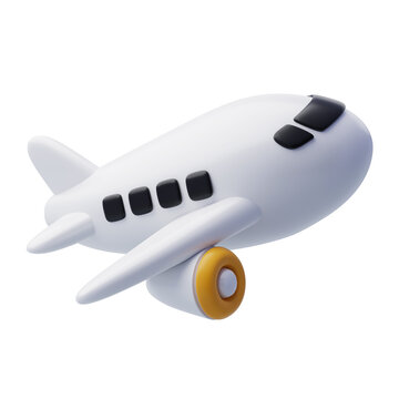 Cartoon Airplane, Summer Journey, Time to Travel concept.