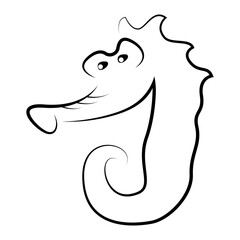 seahorse vector illustration design