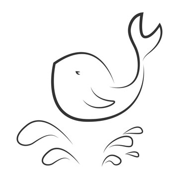 whale logo vector illustration design