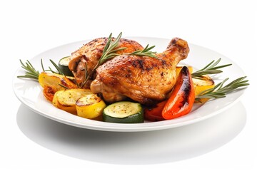 Grilled chicken with vegetable AI Generative