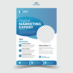 Simple and creative business or corporate flyer template. marketing, business proposal, promotion, and advertising.