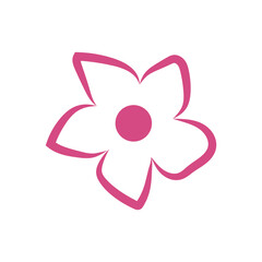 Beauty plumeria icon flowers design illustration symbol