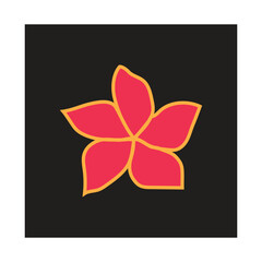 Beauty plumeria icon flowers design illustration symbol