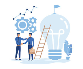 Successful career path abstract concept vector illustration set. online language school, job responsibility, conference flat vector modern illustration. 