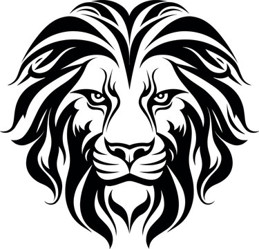 Lion And Symmetric Tribals Stock Photo, Picture and Royalty Free Image.  Image 14096850.