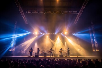 Obraz premium Portrait people are watching a music concert AI Generative