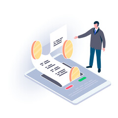 business accounting People Flat style logo design inspiration