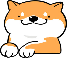 Cute Cartoon Shiba Inu Dog Character