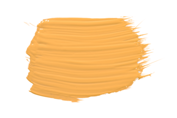 Shiny orange brush watercolor painting isolated on transparent background. watercolor png