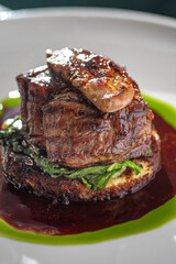 Potato country style with dill in bowl. Healthy diet food. copy space.