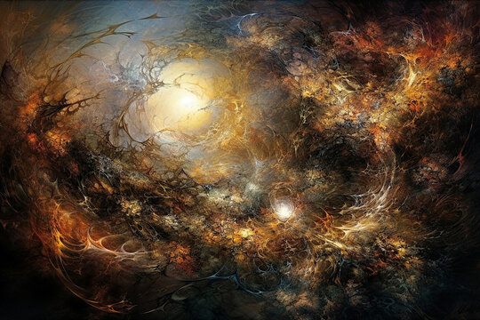 "Mystical Enchantment" is a mesmerizing digital art print on metal that transports the viewer to a mystical and otherworldly realm. The artwork features a mystical landscape - generative AI