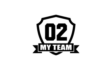 Number 02 template for team or group 