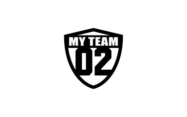 Number 02 template for team or group 