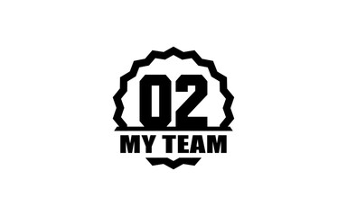 Number 02 template for team or group 