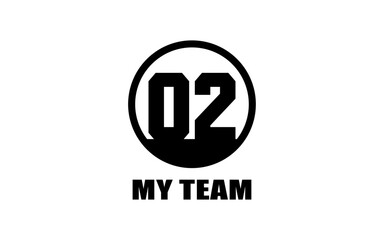 Number 02 template for team or group 