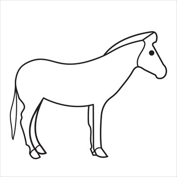Animal coloring page with a picture of a zebra to color zabra