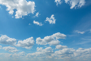 Naklejka na ściany i meble Sky with blue and white cloud beautiful nature background.