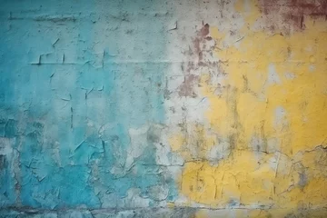 Fototapete Alte schmutzige strukturierte Wand Faded painted wall textured background. Generative AI