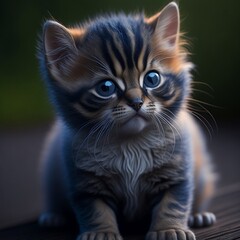 Fototapeta premium Cute kitten with short hair