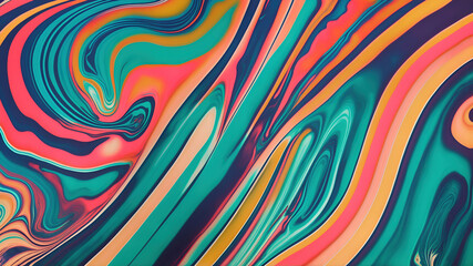 Abstract Painting Rainbow Marble Agate Wallpaper | AI Generated