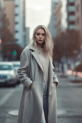 Obraz premium Portrait a beautiful model is confident AI Generative