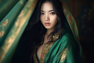 Portrait a beautiful asian woman ai generate
