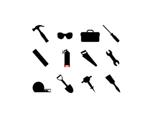 Outline web icons set - building, construction and home repair tools. Construction Icons Set on White Background. Vector illustration. Architecture Icons Set.