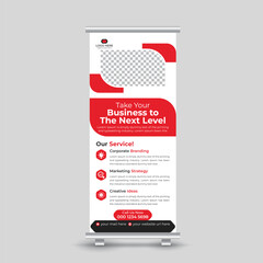Professional modern business roll up banner design template for your company
