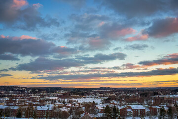 Obraz premium Suburbs of Lahti, Finland in the winter.