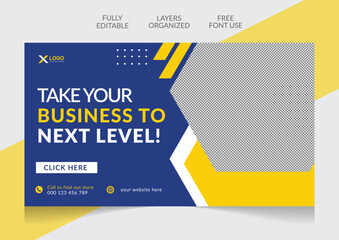 Webinar marketing business conference web banner and youtube thumbnail template