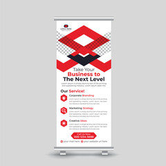 Professional corporate modern business roll up banner design template
