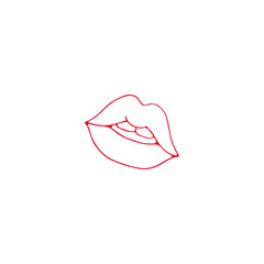vector illustration of sexy mouth