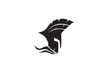 spartan helmet logo design