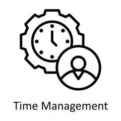Time Management vector  outline Icon Design illustration. Time Management Symbol on White background EPS 10 File