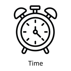 Time  vector  outline Icon Design illustration. Time Management Symbol on White background EPS 10 File