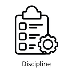 Discipline vector  outline Icon Design illustration. Time Management Symbol on White background EPS 10 File