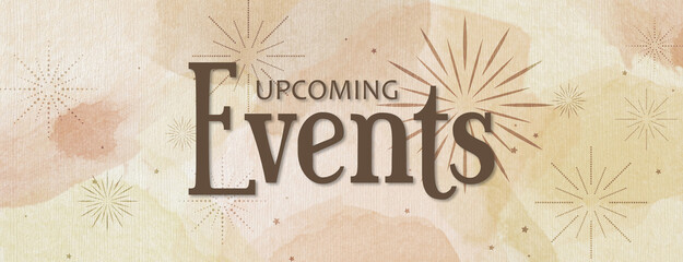 upcomig events on paper background