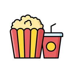 popcorn icon vector design template in white background