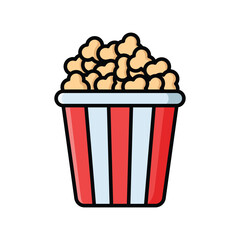popcorn icon vector design template in white background