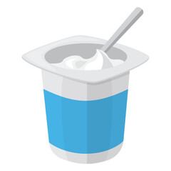 yogurt milk icon, vector flat icon - obrazy, fototapety, plakaty